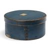 A 19TH C. BENTWOOD PANTRY BOX IN FINE OLD BLUE PAINT