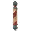 A GOOD 19TH C. WALL MOUNT BARBER POLE IN ORIGINAL PAINT