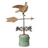 A 19TH CENTURY WEATHER VANE WITH PIGEON AND ARROW