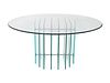 A Modernist Glass and Aluminum Circular Dining Table
Height 33 x diameter 60 inches.