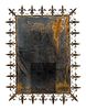 A Pair of Contemporary Iron-Work Mirrors
Height 48 x width 36 inches.