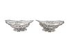 Two American Pierced Silver Footed Bowls
Height 3 3/4 x length 10 1/2 x width 7 1/8 inches.