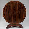 William IV Zebrawood and Parcel-Gilt Dodecagon Center Table