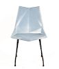 Rare Paul McCobb Origami Blue Fiberglass Chair