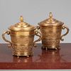 Pair of Large Danish Renaissance Style Gilt-Metal Cups and Covers