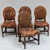 Four George III Mahogany Dining Chairs 