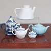Group of Five Teapots and a Sugar Bowl
