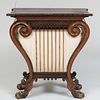 Unusual Regency Brass Inlaid Rosewood and Parcel-Gilt Console Table