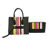 Celine Luggage Tote Bag with Matching Clutch