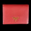 Prada Red Leather Wallet