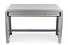 Modernist Gray Lacquered & Chrome Desk by Drexel