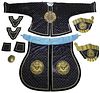 Qing Dyn. Chinese Manchu Silk Armor Robe Set