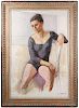 Constantin Chatov, "Resting Ballerina" Signed Oil