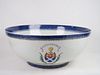 18th C. Superb Large Chinese Armorial Centerpiece Bowl
