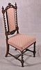 Diminutive hardwood tall-back chair, 19th c.