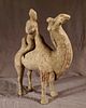 Tang Dynasty (of the period) painted pottery camel and