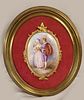 Painting on porcelain in a gilt metal frame, Klosterle,