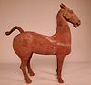 Western Han Dynasty painted pottery standing horse, c.