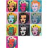 ANDY WARHOL, II.22 - II.31: Marilyn Monroe, With stamp on back, Serigraphs w/o print number, 35.4 x 35.4" (90 x 90 cm), Pieces: 10