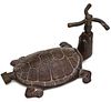 A DETAILED CAST IRON TURTLE FORM LAWN SPRINKLER