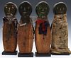 CARVED AND PAINTED FOLK ART SPINNER KNOCKDOWN DOLLS
