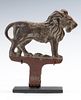 A DETAILED FIGURAL LION IRON SHOOTING GALLERY TARGET
