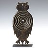 A CAST IRON OWL GALLERY TARGET, MANNER OF EMIL HOFFMAN