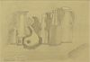 attributed to: Giorgio Morandi, Italian (1890-1964) Pencil on Paper "Still Life".