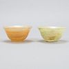 Pair of 20th c. Chinese Jade Bowls