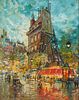 Konstantin Korovine Parisian Street Scene Oil on Board