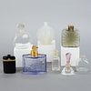 Grp: 8 20th c Glass Perfume Bottles