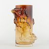 Finnish Amber Art Glass Vase