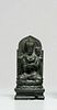 Indonesian bronze Buddha, seated on a lotus throne,
