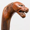 Continental Carved Wood Beast Walking Cane