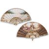(2 Pc) Hand Painted Chinoiserie Italian Fans