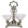 Sterling Silver & Crystal Condiment Holder