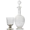 Silver Mounted Glass & Decanter Set