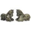 Pair Of Two-toned Marble Horse Bookends