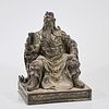 Chinese Bronze Seated Guandi