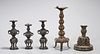 Group of Five Chinese Candlesticks
