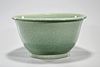 Large Chinese Green Glazed Porcelain Bowl