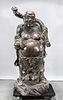 Large Chinese Bronze Standing Budai