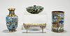 Four Various Chinese and Japanese Cloisonne Pieces