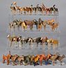 Forty-three carved and painted Noah's Ark animals