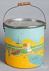 Large Blanke-Wenneker tin lithograph beach bucket