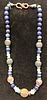 Middle Eastern Islamic Carnelian, Lapis Lazuli Beads Necklace. 