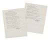 CAPUTO, Philip (b. 1941). A collection of 2 typed poems signed with carbon copies ("Philip Caputo"), 2 autograph letters signed ("Phil"), and one type