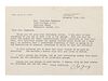 JUNG, Carl Gustav (1875-1961). Typed letter signed ("C. G. Jung"), to Clarisse Eggemann. Kusnacht, Zurich, 12 December 1952. 1 page, oblong 8vo (146 x