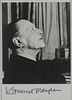 MAUGHAM, W. Somerset (1874-1965). Photographic print portrait of Maugham in profile on his 80th birthday, signed "W. Somerset Maugham" [1954]. 8vo, vi