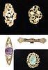 Collection of 5 Brooches